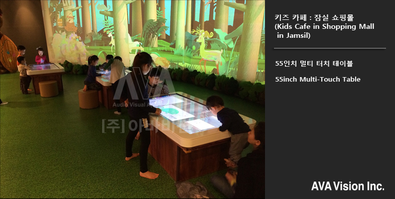 Jamsil Lotte Mall Kids Cafe: 55-inch Touchtables